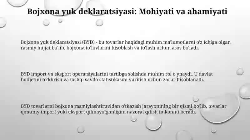 Bojxona yuk deklaratsiyasi 3
