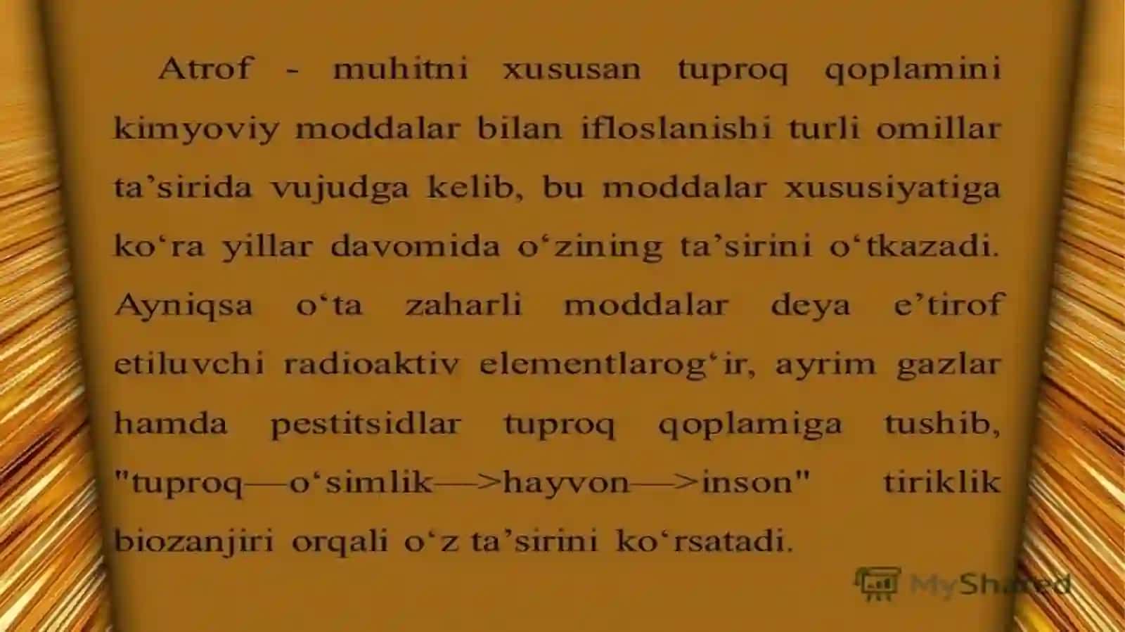 AGRONOMIYA YO`NALISHI MUSTAQIL ISHI 3