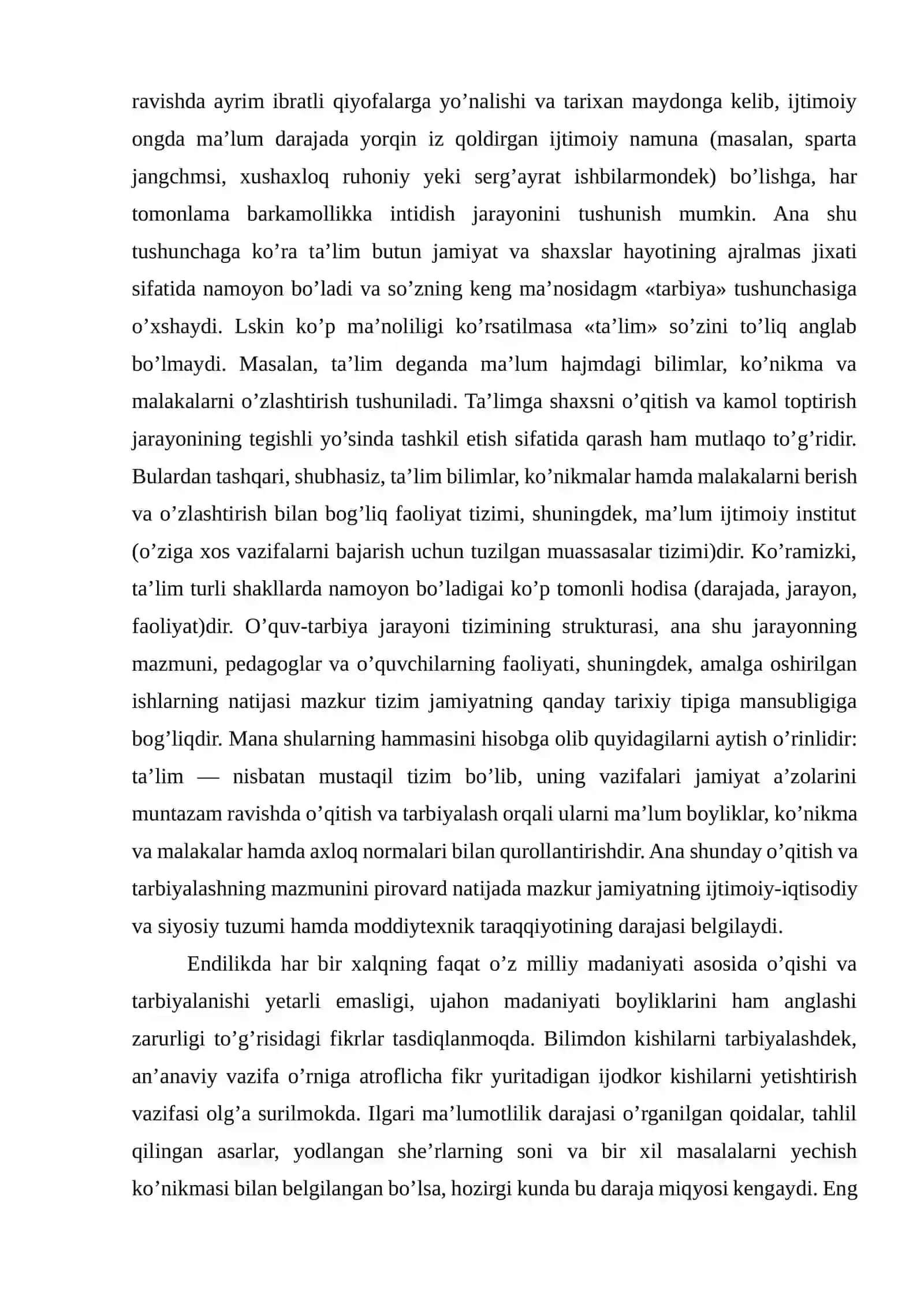 Ta’lim mazmuni xaqida tushuncha 3