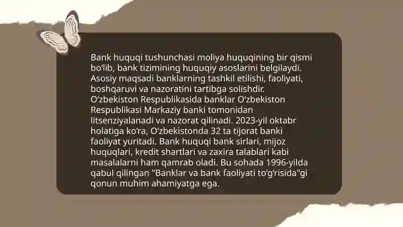 Bank huquqi normalari tushunchasi va xususiyatlari 3