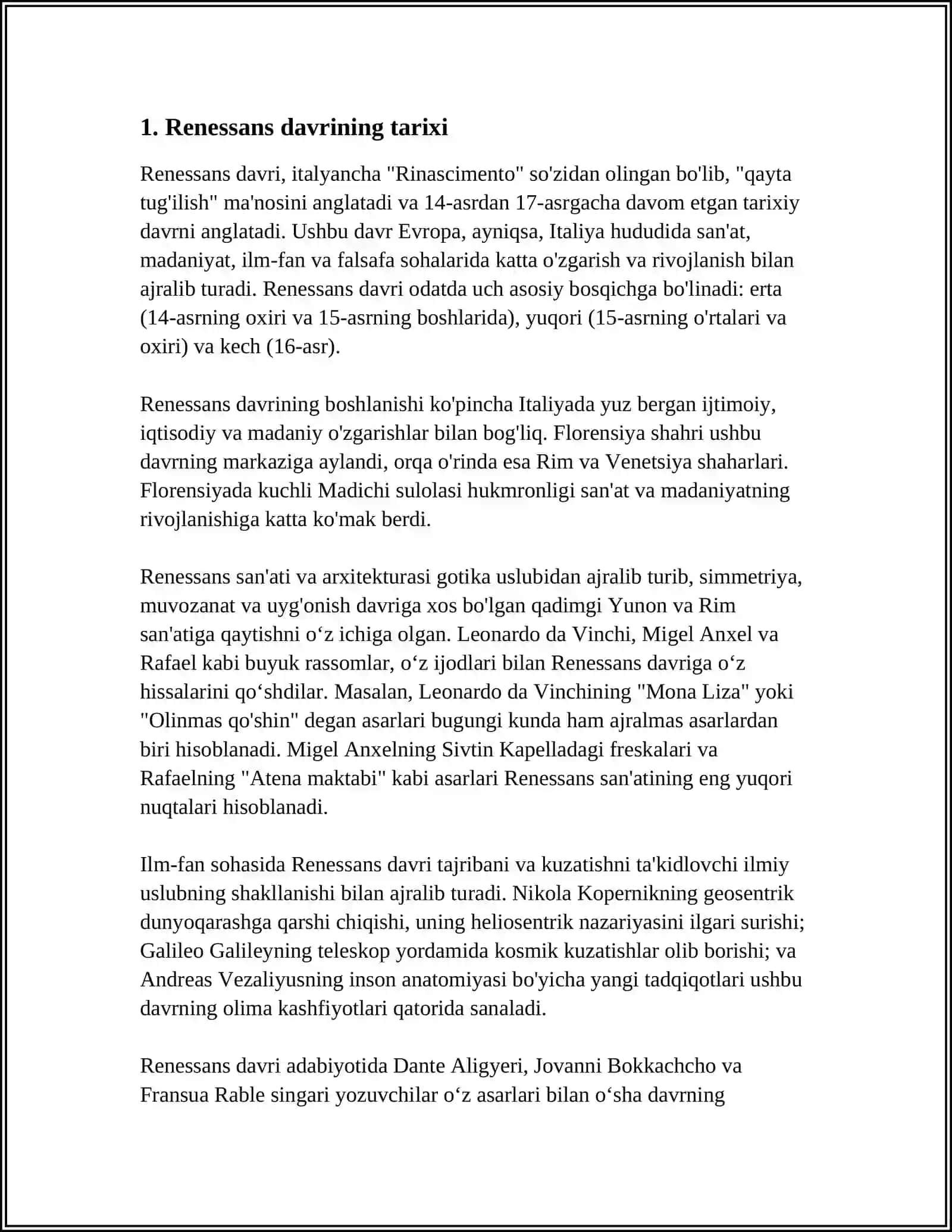 XL-X- ASRLARDA RENISANIS DAVRI 3