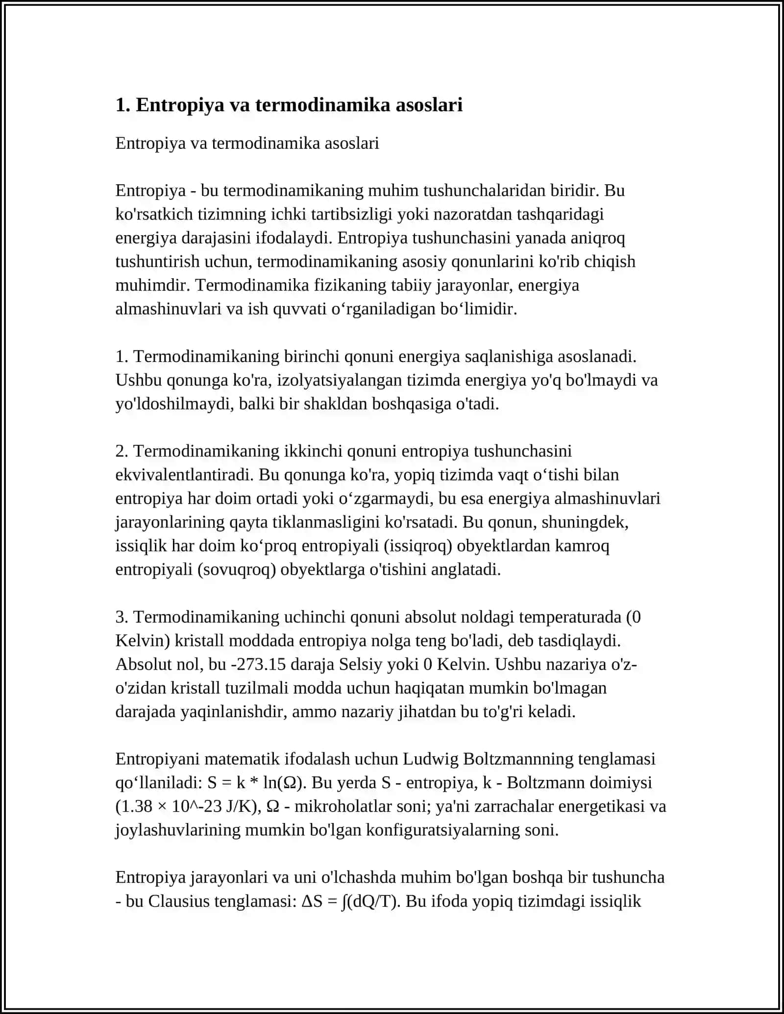 ENTROPIYA VA EKALOGIYA 3