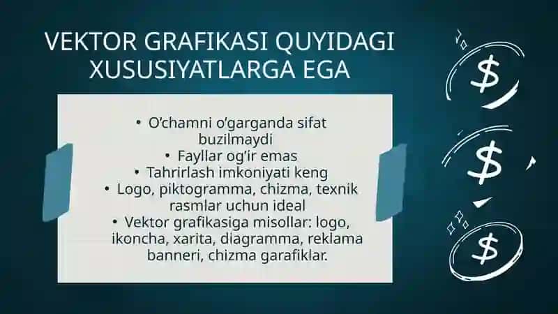 Vektor grafikasi bilan ishlash (coreidraw illustrator) 3