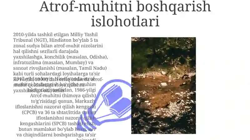 Atrof-muhitni boshqarish islohotlari 3