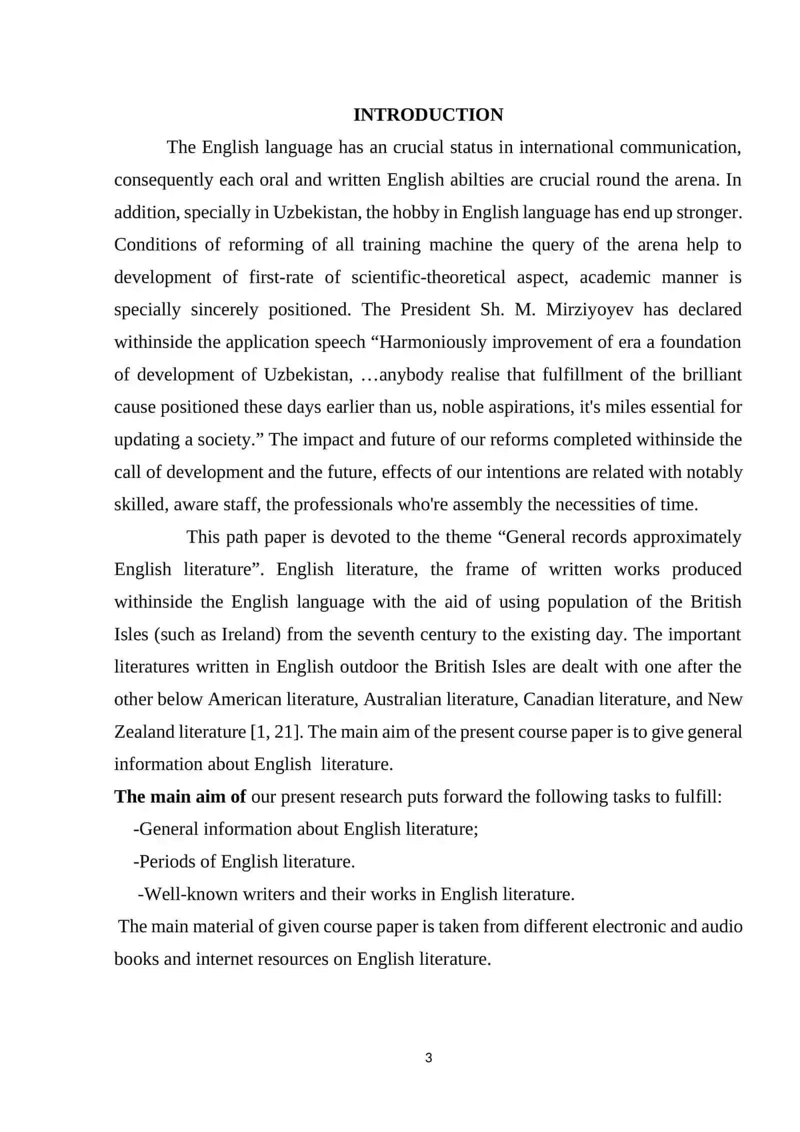 GENERAL INFORMATION ABOUT ENGLISH LITERATURE 3