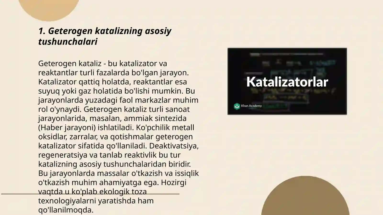Geterogen kataliz. Getrogen kataliz reaksiyalarning asosiy bosqichlari 3