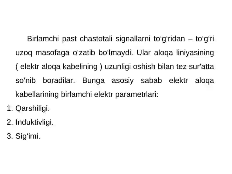 Modulyatsiya va amplituda modulyatsiyasi (AM) 3