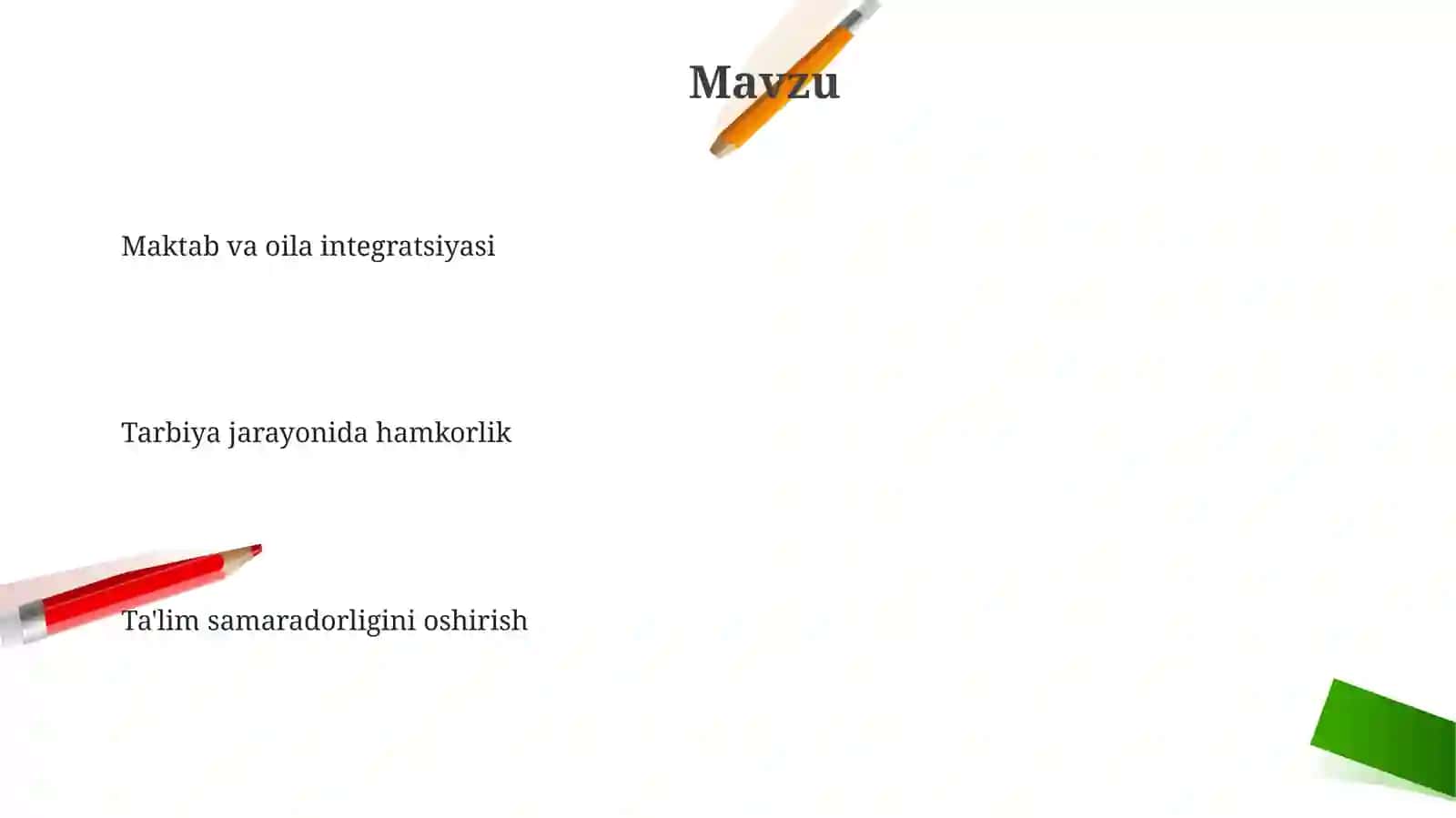 Maktab va oila integratsiyasi 3