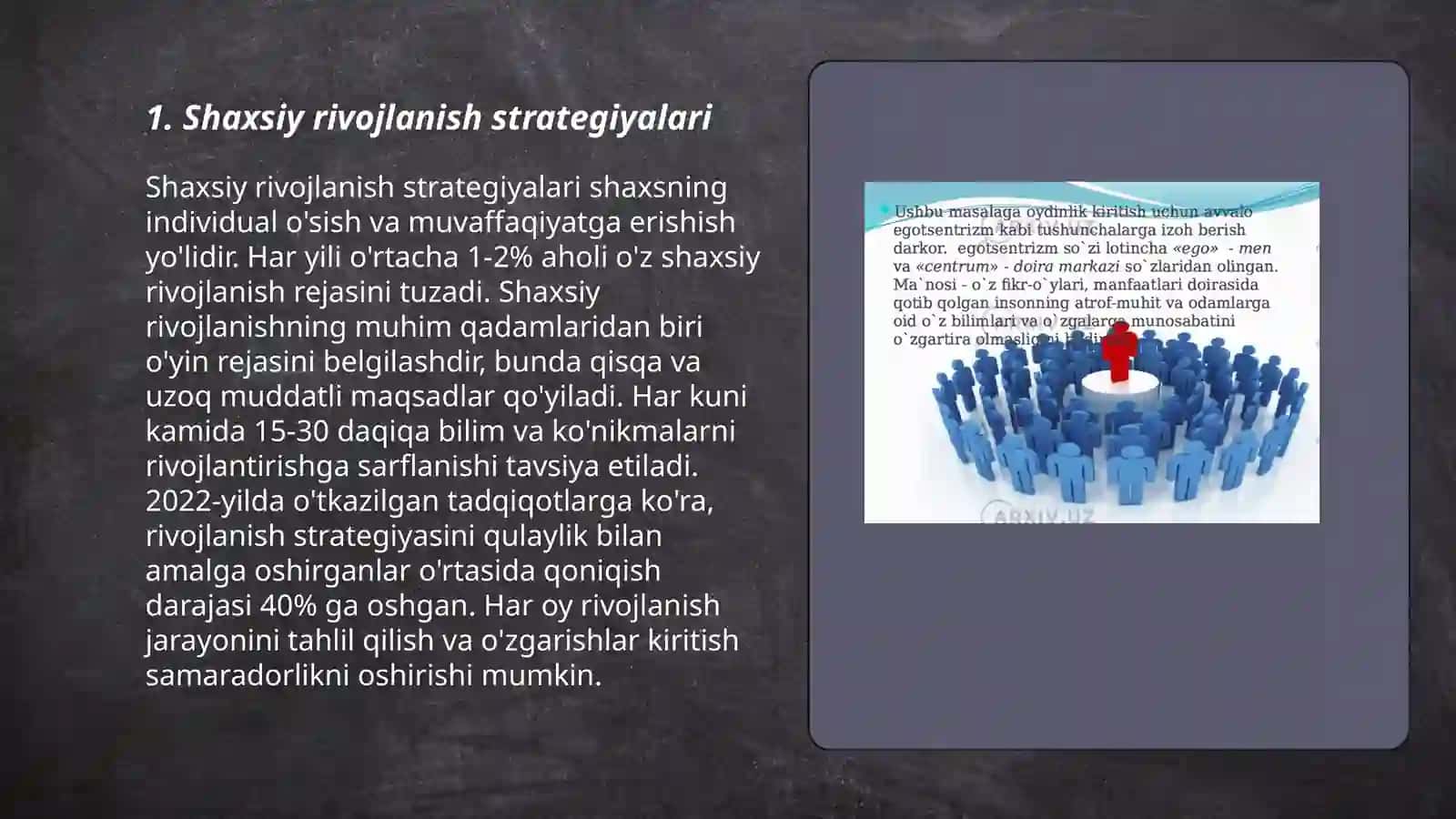 Shaxsning malaka va odatlari 3