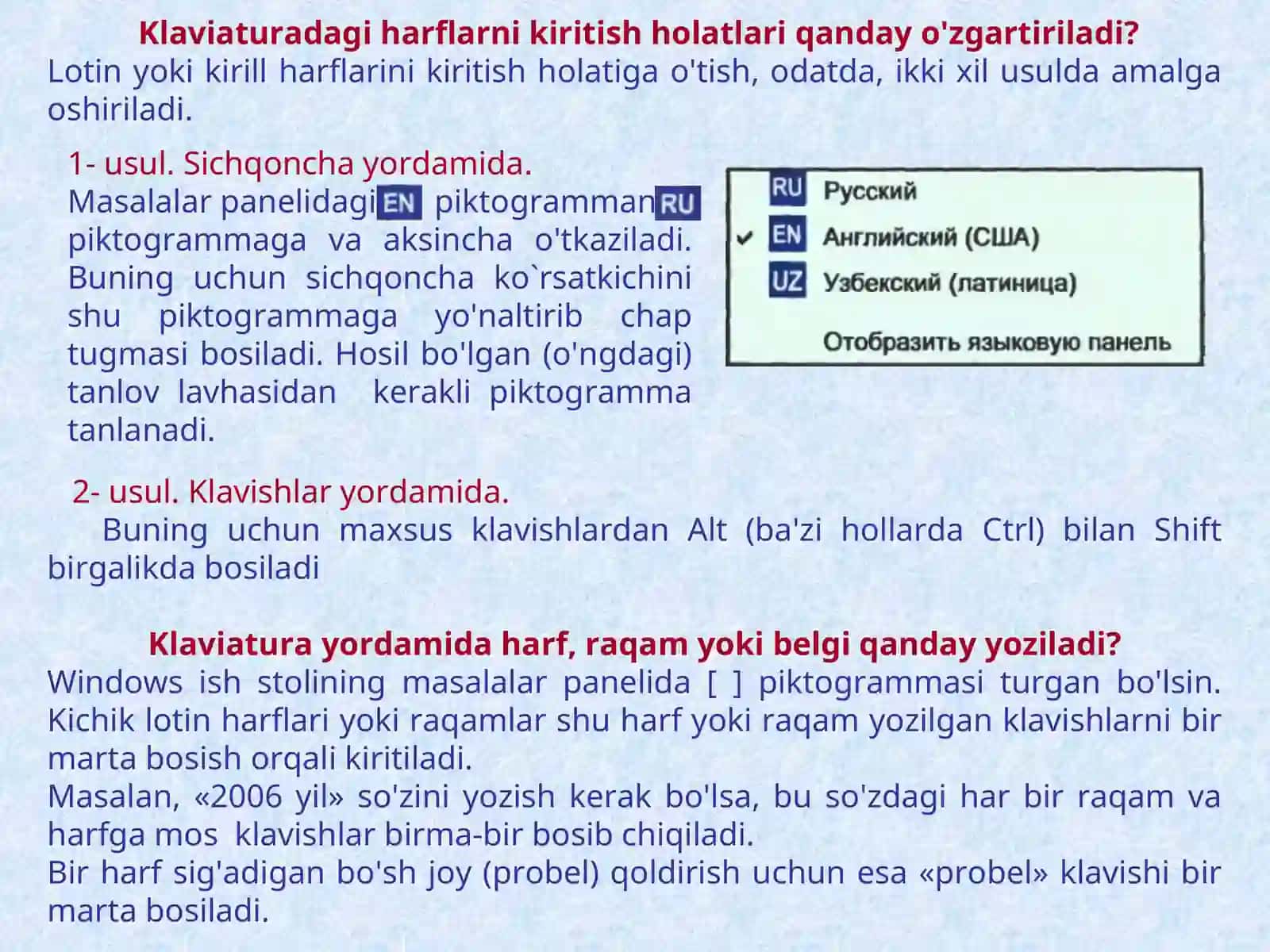 Klaviatura bilan tanishuv 3