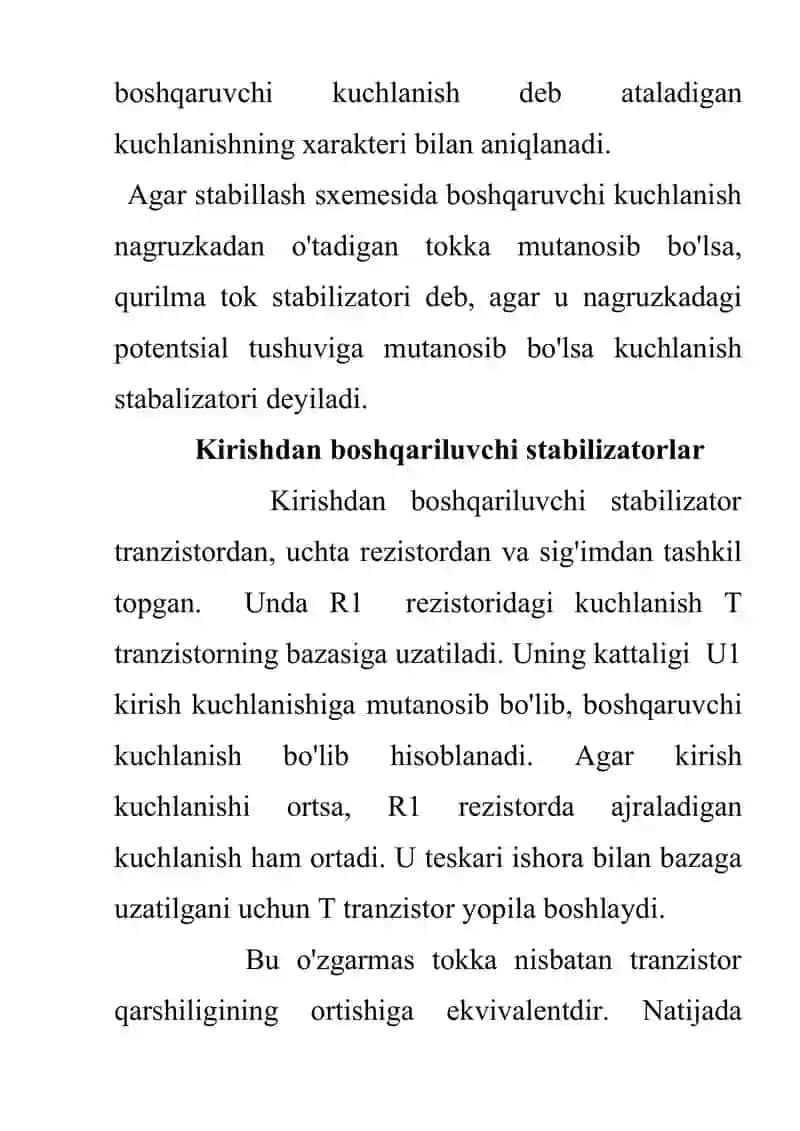 Stabilizatorlar va rezonans hodisalari 3