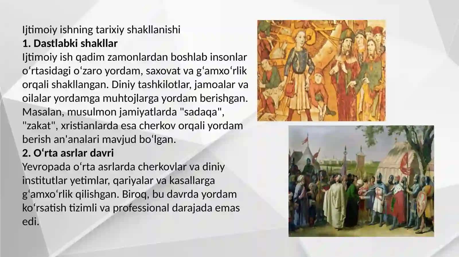 Ijtimoiy ishning tarixiy shakllanishi 3