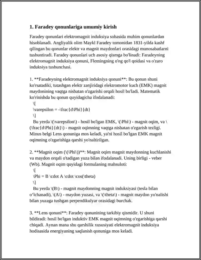 FARADEY QONUNLARINI О‘RGANISH 3