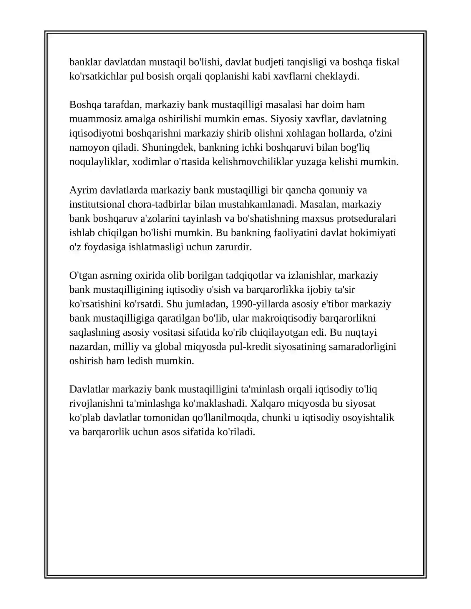 MARKAZIY BANKING MUSTAQILLIGI 3
