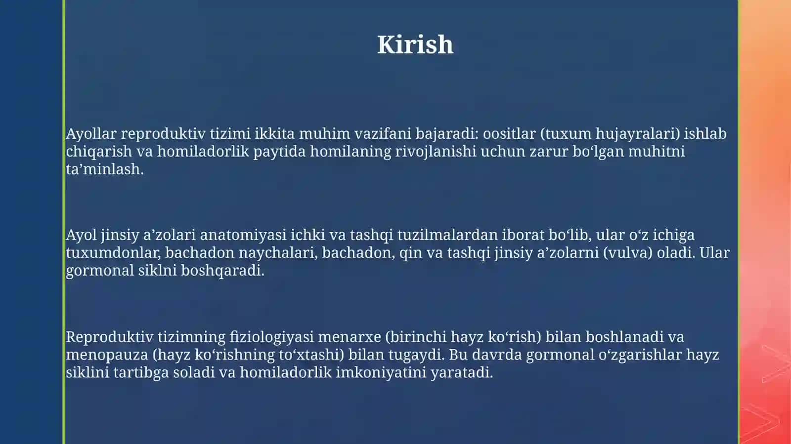 Ayollar jinsiy sistemasi 3