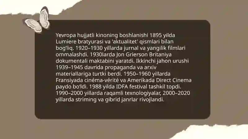 Yevropa, Arab va Sharq Hujjatchiligi 3
