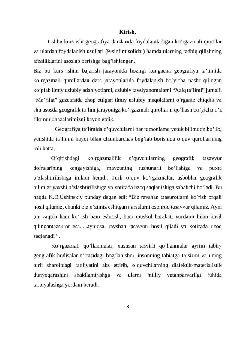 GEOGRAFIYANI O’QITISHDA MUAMMOLI DARSLAR VA ULARDAN FOYDALANISH YO’LLARI 3