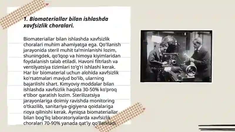Biomateriallar bilan ishlashda xavfsizlik choralari 3