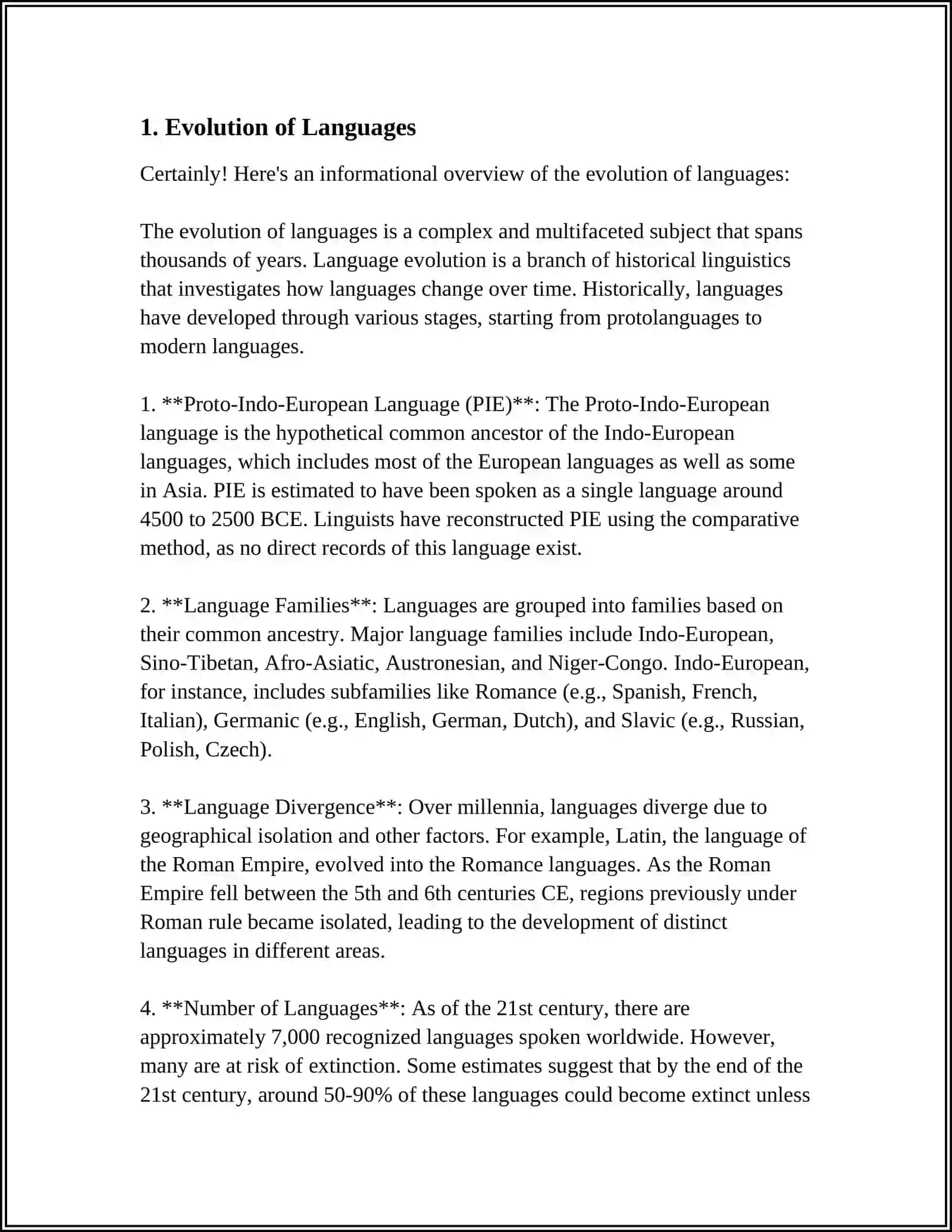 Evolution of Languages 3