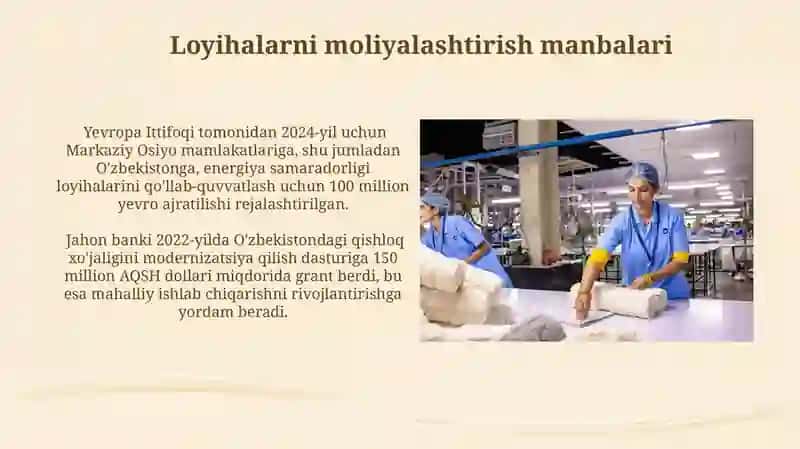 Loyihalarni moliyalashtirish manbalari 3