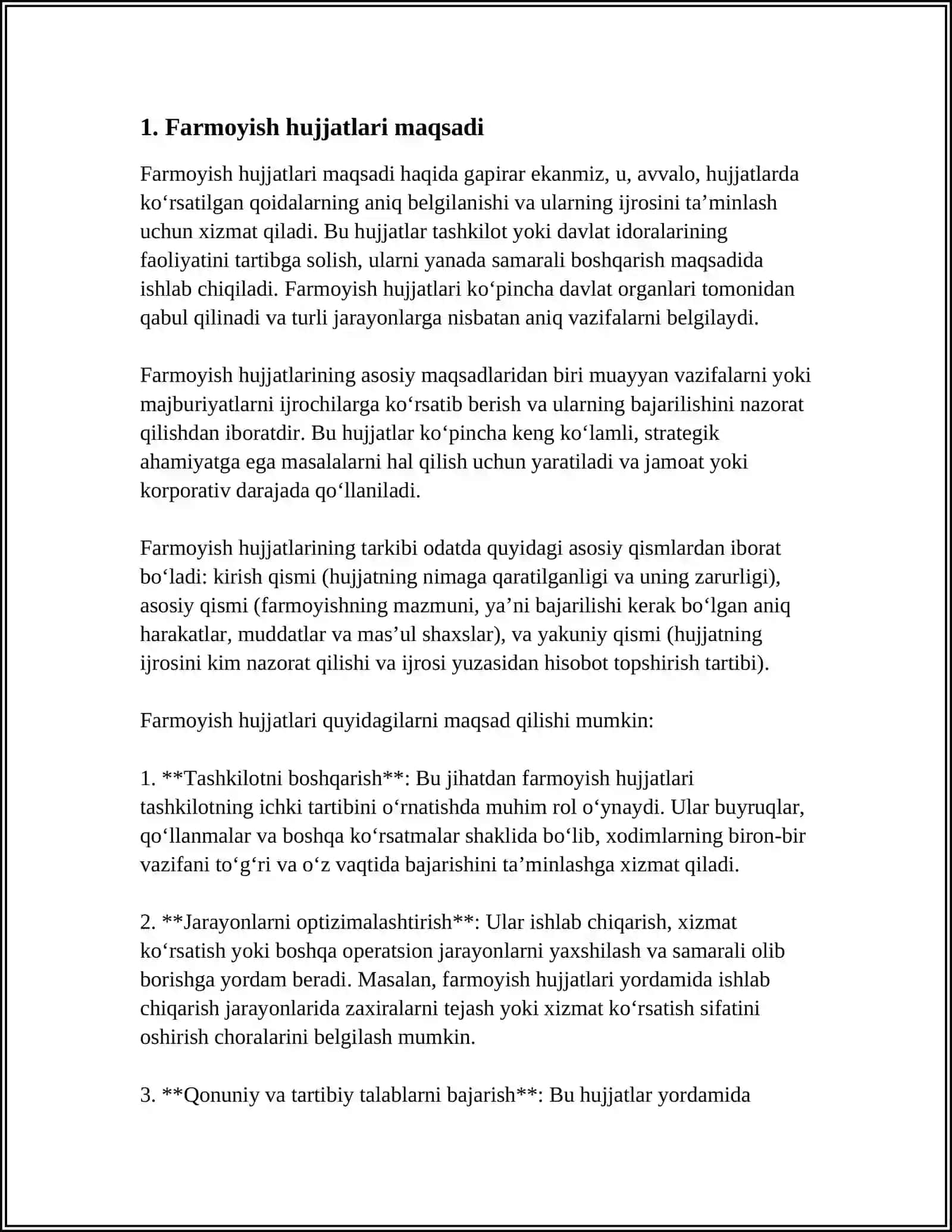 FARMOYISH HUJJATLARI VA UNING TURLARI 3