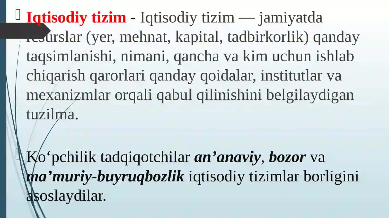 IJTIMOIY-IQTISODIY TIZIMLAR 3