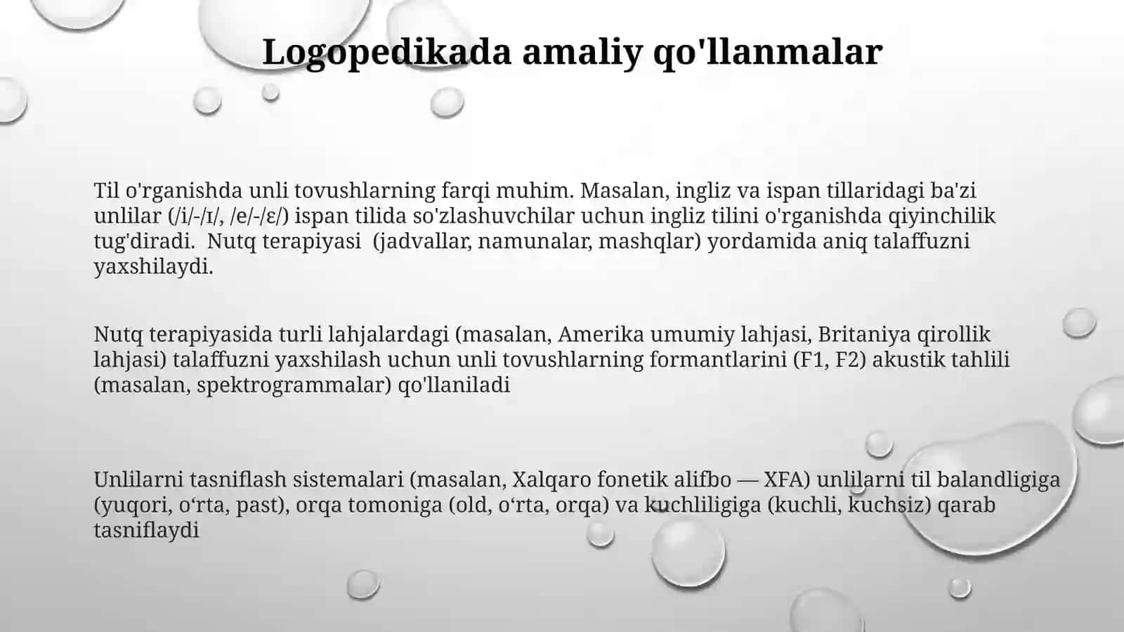 Unli tovushlar tasnifi 3
