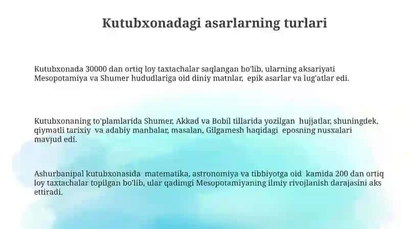 Ashurbanipal kutubxonasi 3
