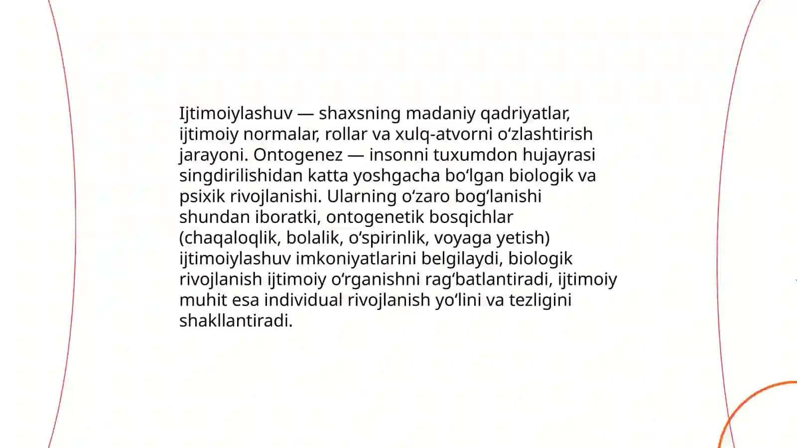 Ijtimoiylashuv va ontogenez 3