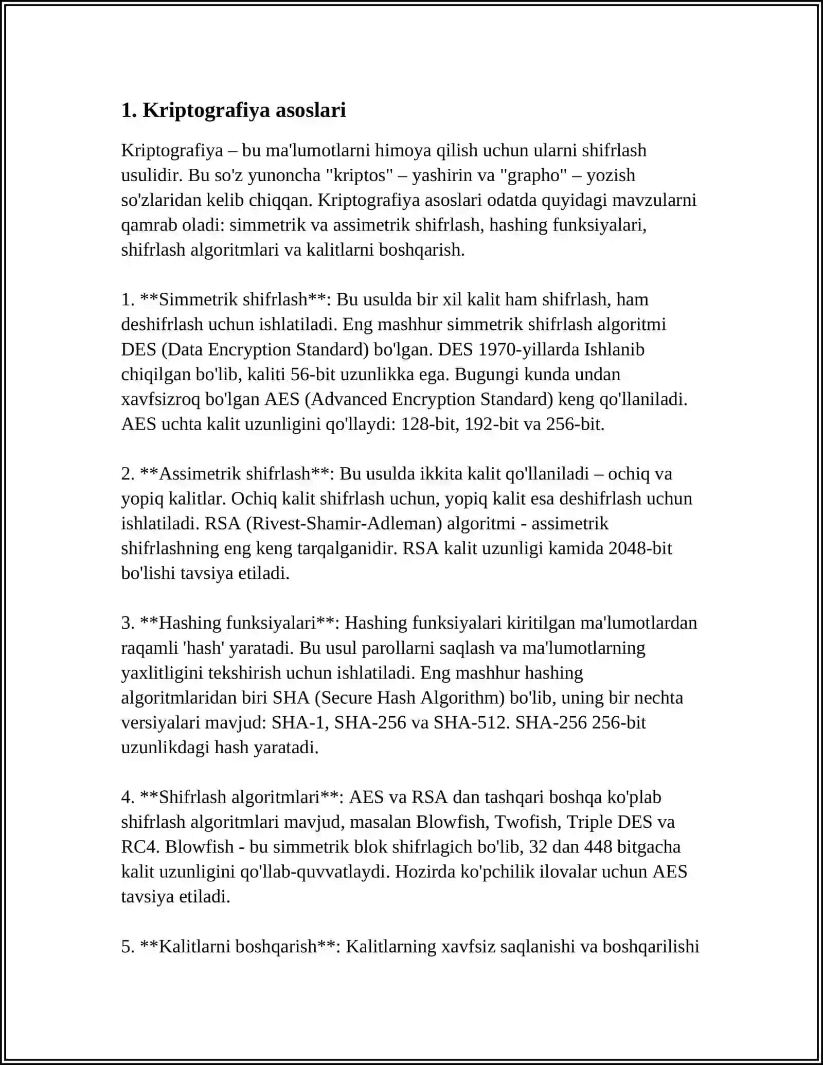 KRIPTOGRAFIYA VA KRIPTOGRAFIK TIZIMLAR 3