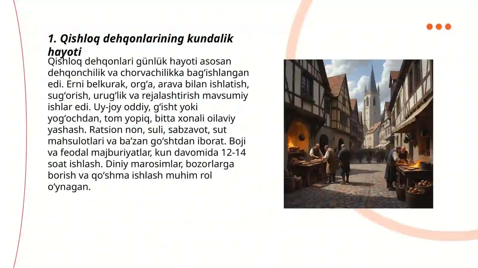 oʻrta asrlarda yevropa aholisining kundalik hayoti 3