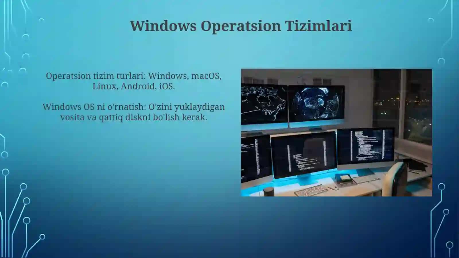 Windows Operatsion Tizimlari 3