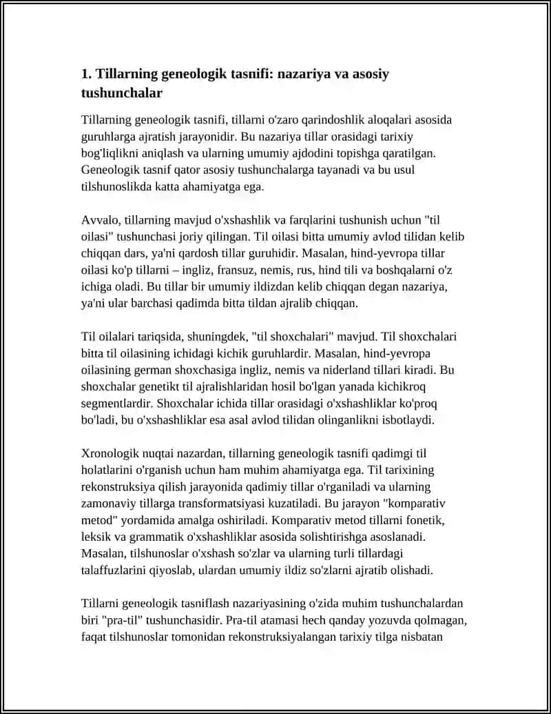 Tillarning Geneologik Tasnifi 3