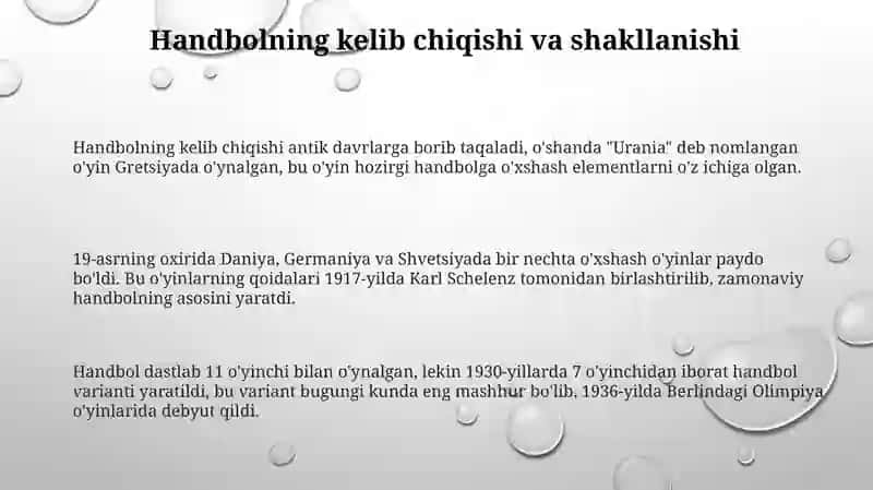 Qoʻl toʻpi oʻyinining kelib chiqishi, rivojlanish tarixi 3