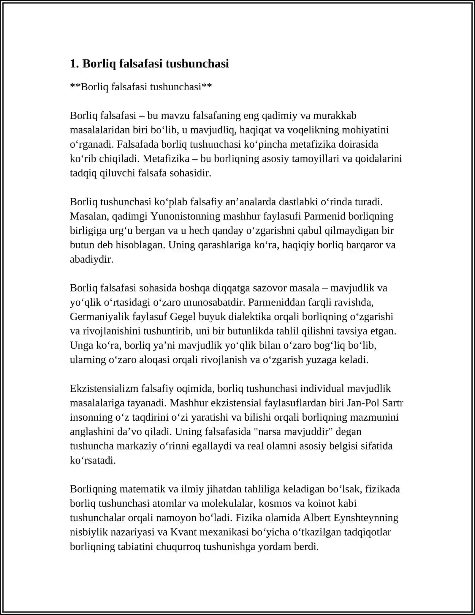 Borliq Falsafasi 3