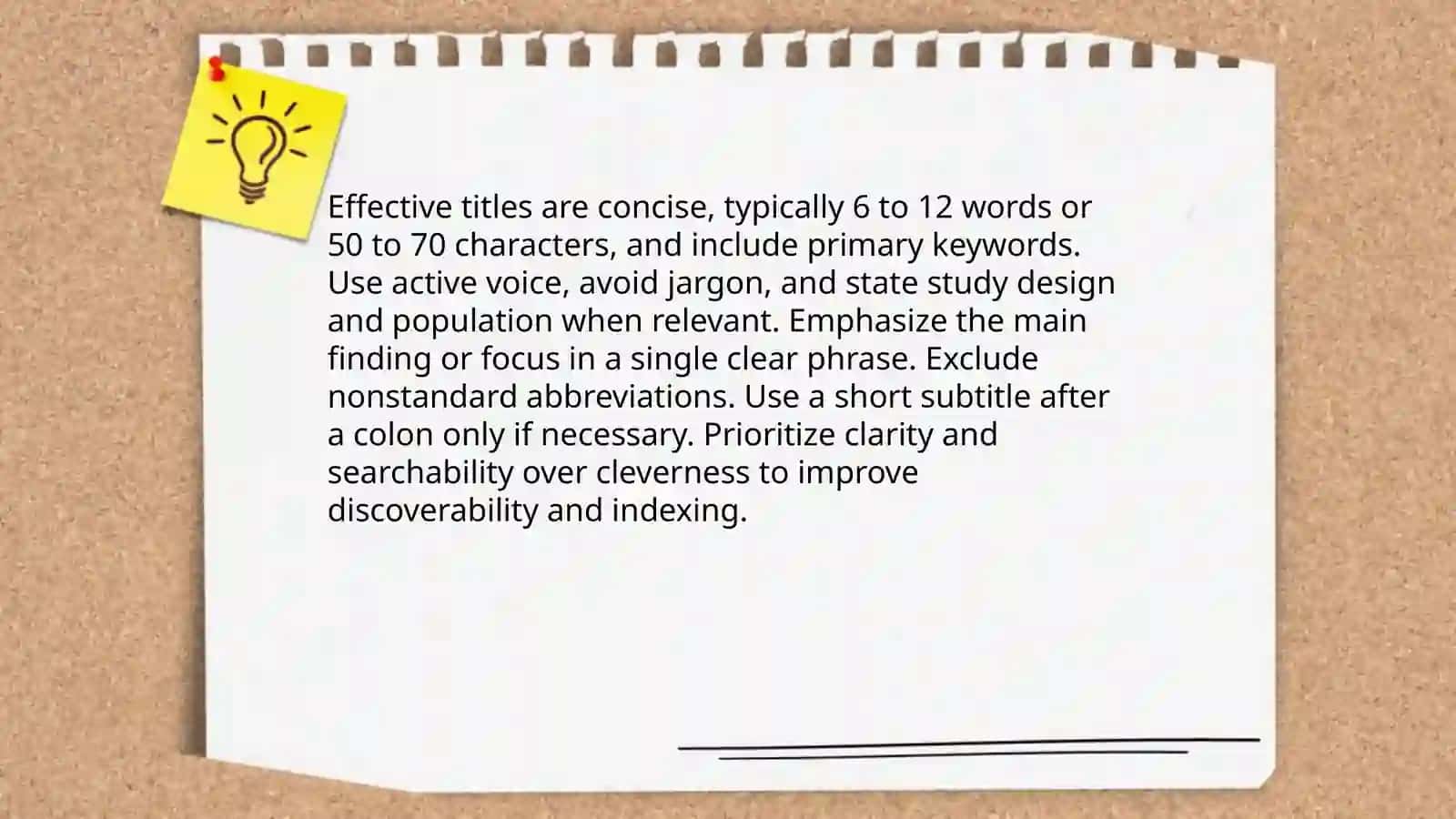 Plan: Crafting concise, informative titles 3