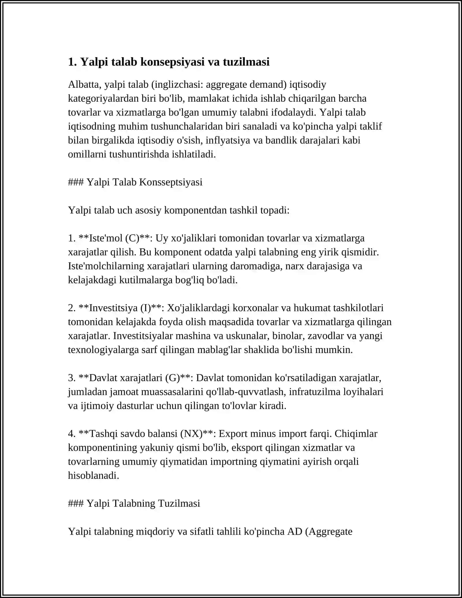 YALPI TALAB-YALPI TAKLIF MODELI VOSITASIDA JAHON MOLIYAVIY-IQTISODIY INQIROZI TAHLILI 3