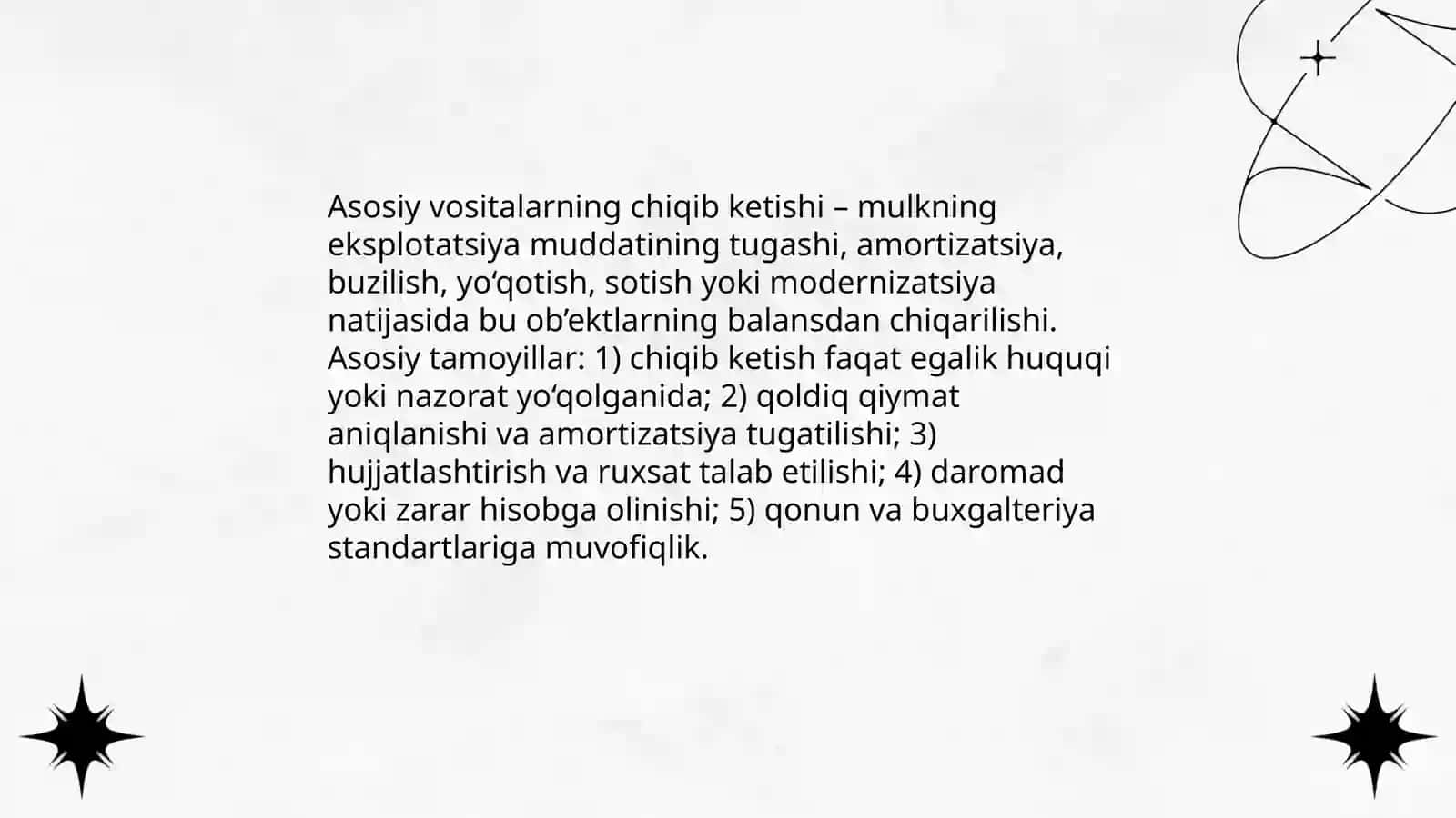 Asosiy vositalarning chiqib ketishi hisobi 3