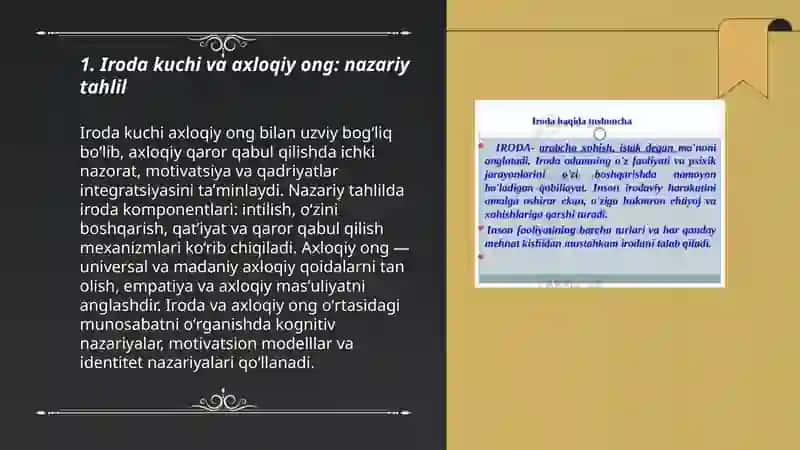 Iroda kuchini axloqiy kampanentlarda oʻrganish 3