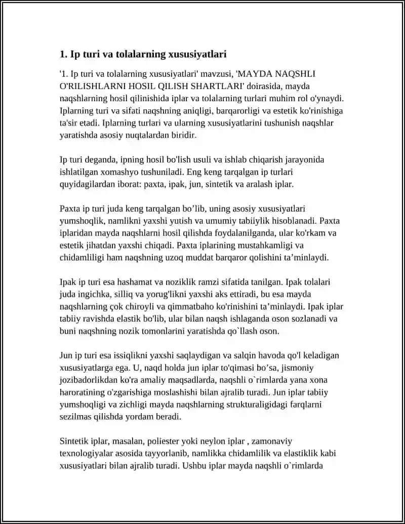 MAYDA NAQSHLI O'RILISHLARNI HOSIL QILISH SHARTLARI 3