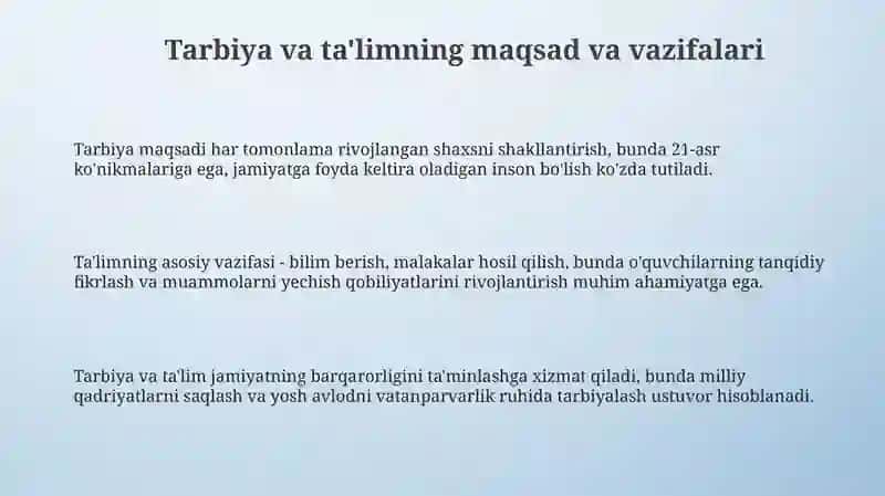 Tarbiyaning maqsad va vazifalari 3