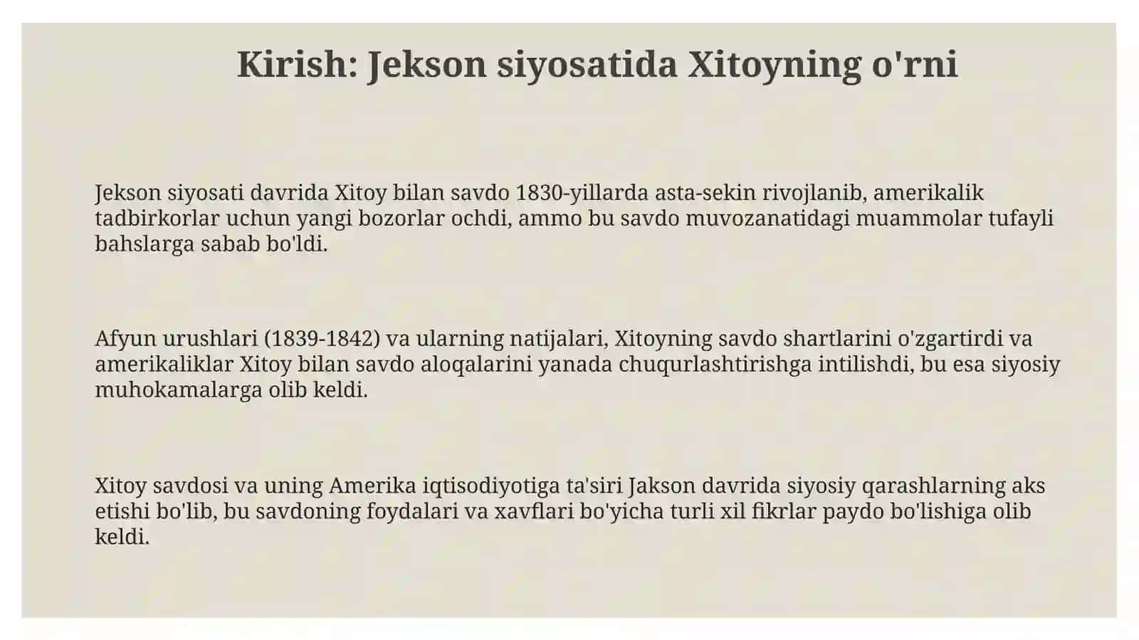 Jaxon siyosatida Xitoy roli 3