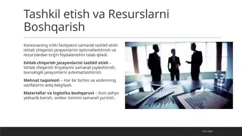 Korxona ichki faoliyatini boshqarish 3