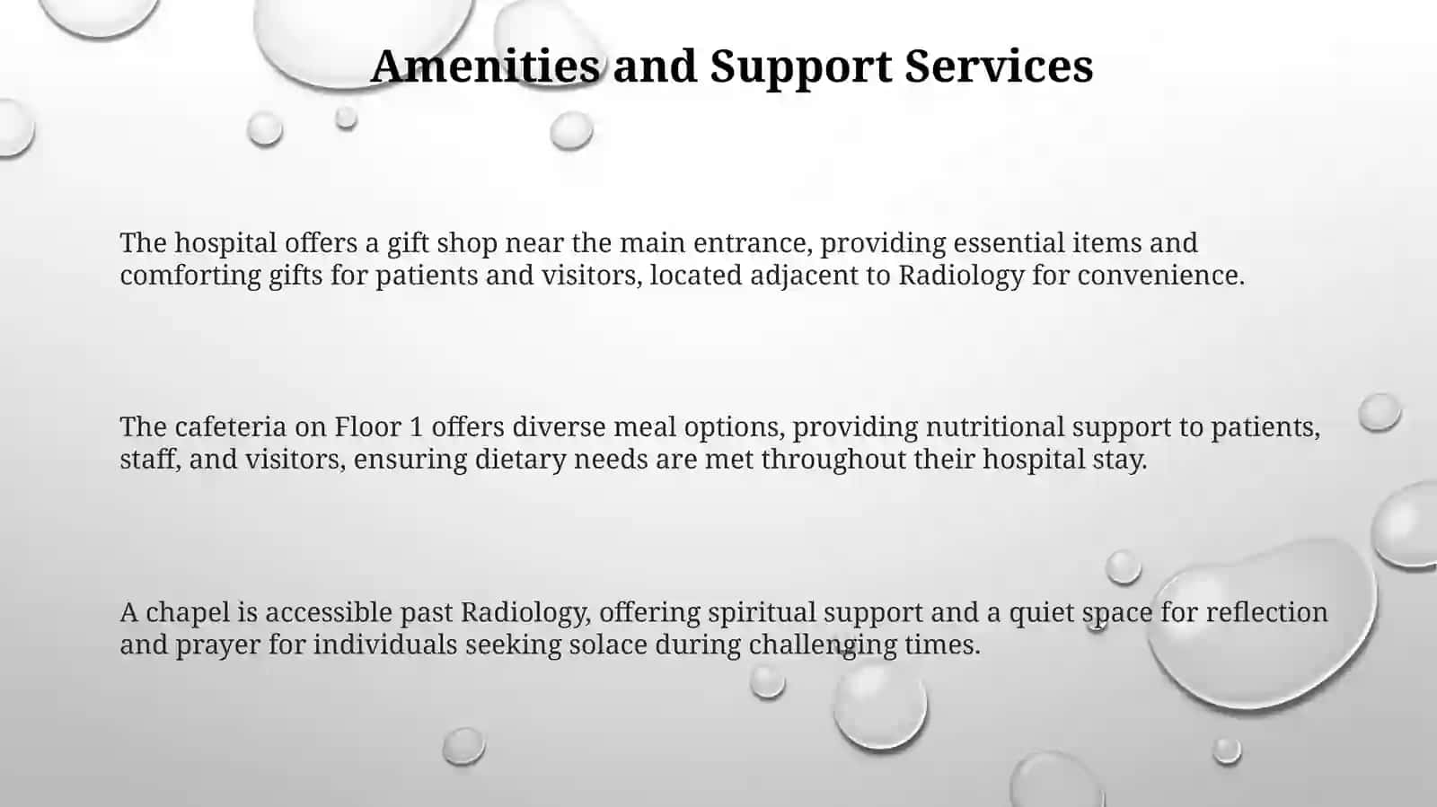 Create a hospital map with English directions 3