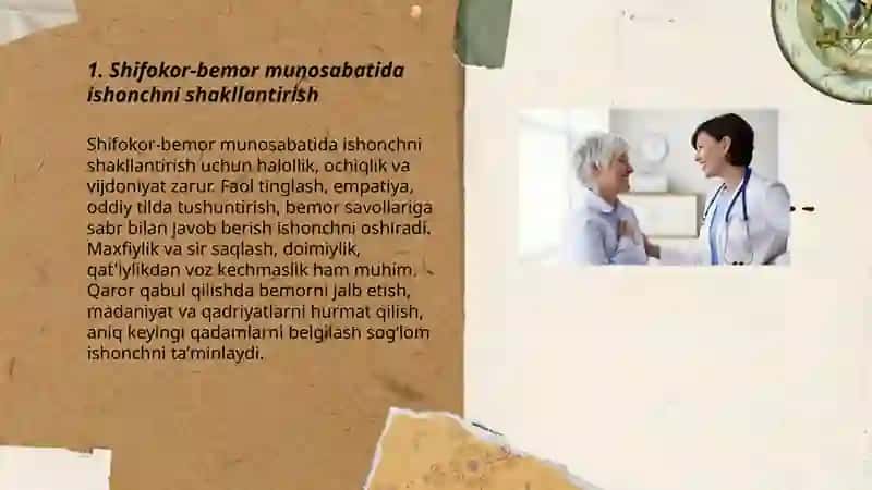 Shifokor va bemor munosabatlari 3