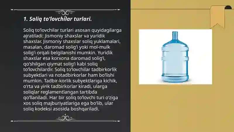Soliq to'lovchilar turlari 3