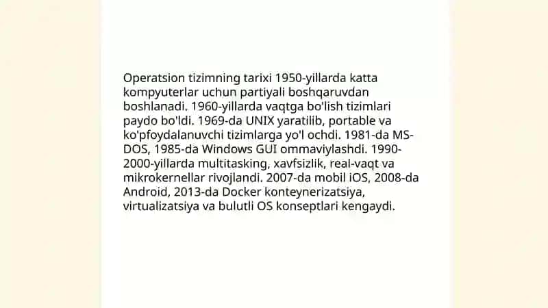 Kompyuter operatsion sistemalari 3