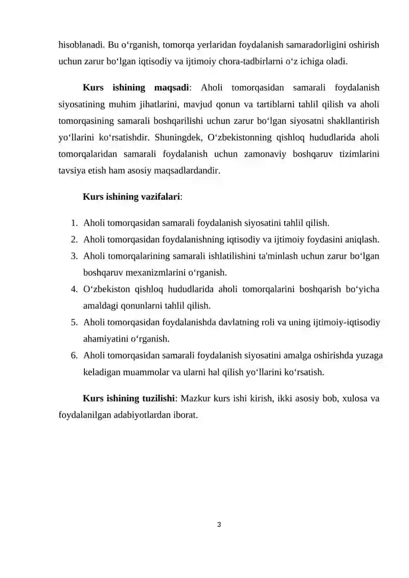 Aholi tomorqasidan samarali foydalanish siyosati 3