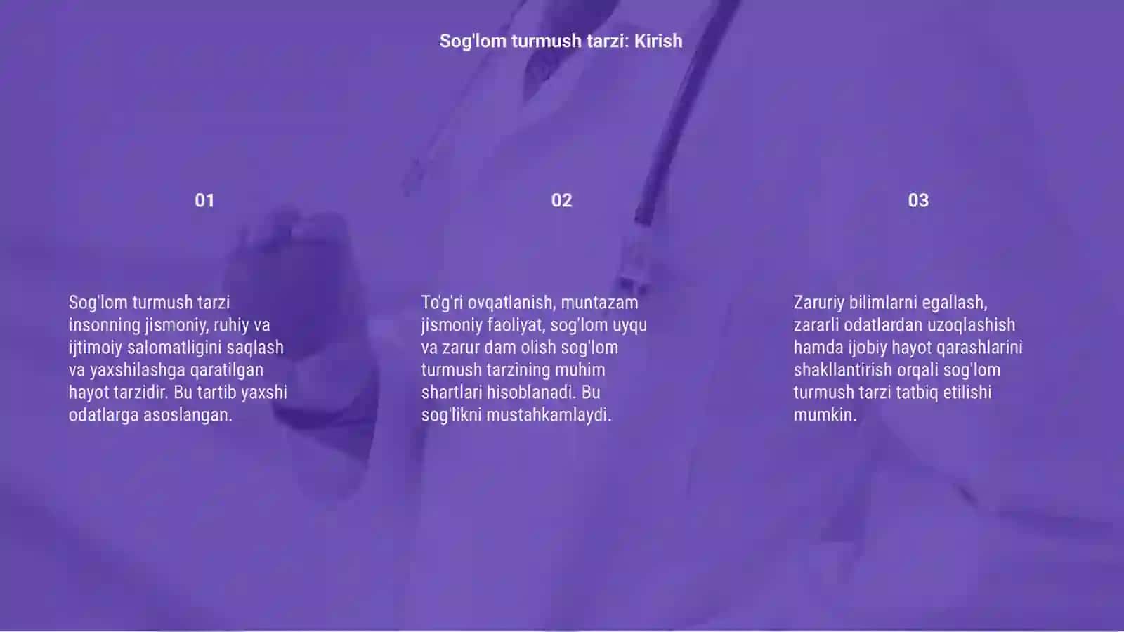 Sog'lom turmush tarzi va uni tatbiq etish yollari 3