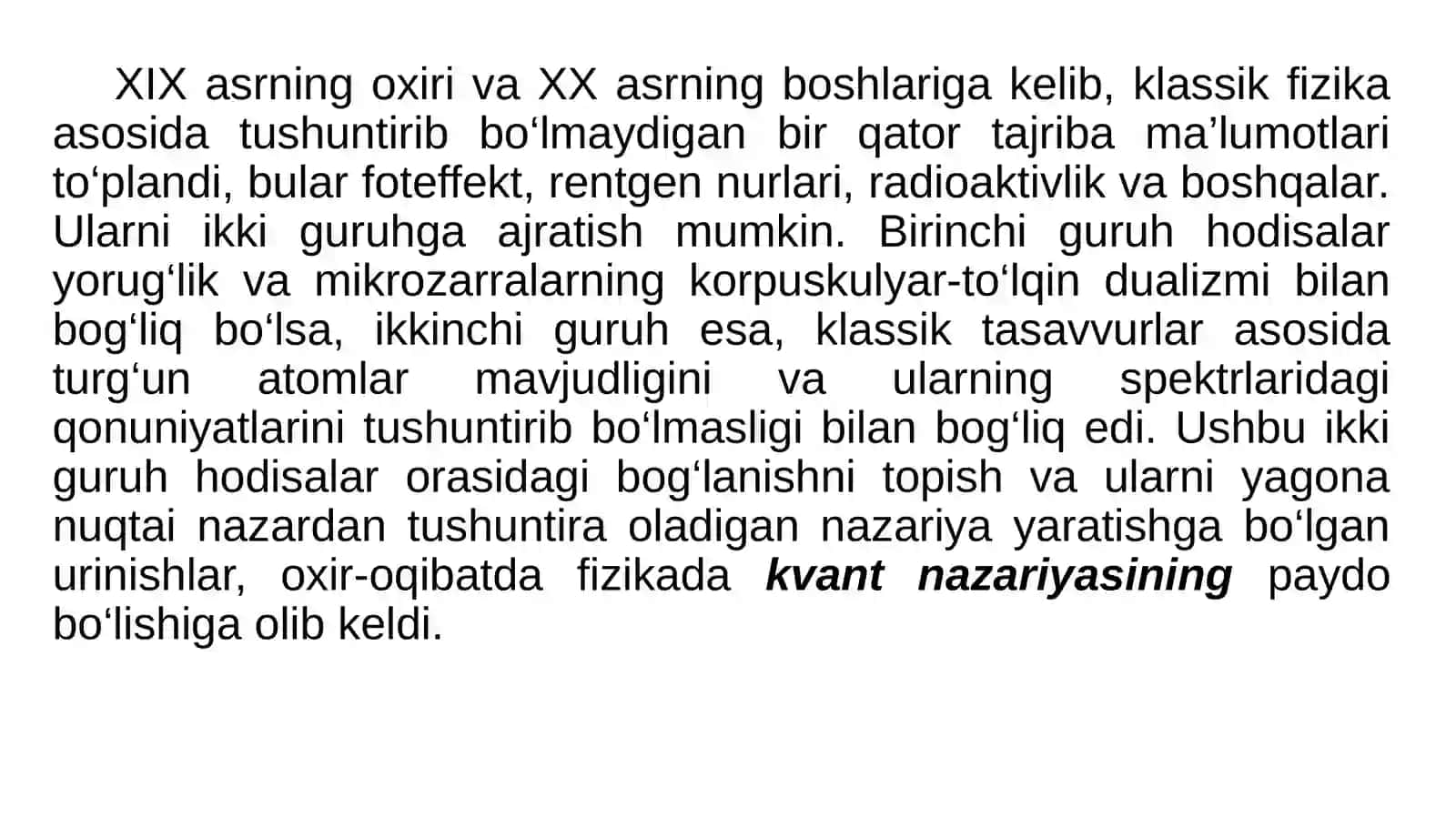 Kvant fizikasining paydo bo‘lishi 3